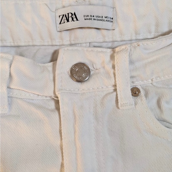 Wide Leg White Jeans - ZARA - Picture 4 of 4
